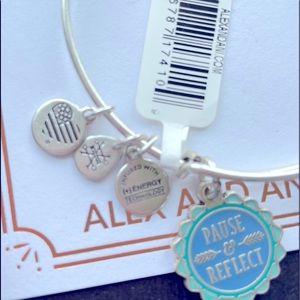 Alex and Ani “Pause and Reflect” charm bracelet.